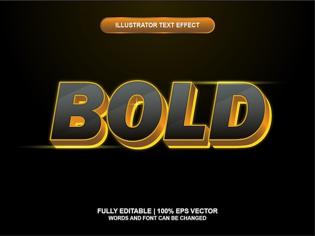 text effect 3d bold