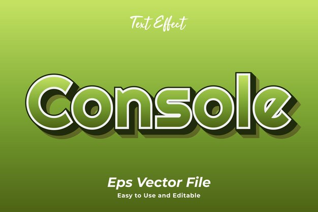text effect console editable and easy to use