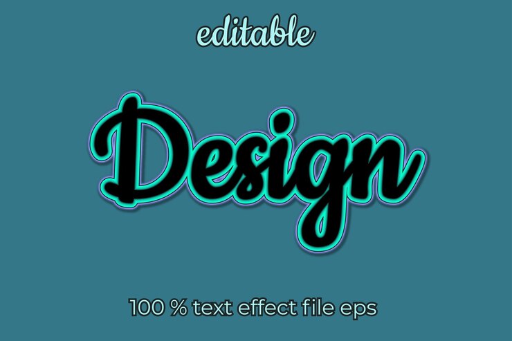 Vector text effect design black
