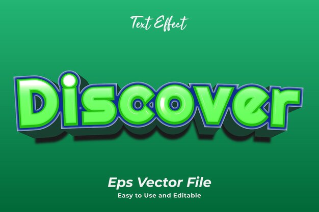 text effect discover easy to use and editable premium vector
