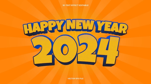 Text effect happy new year