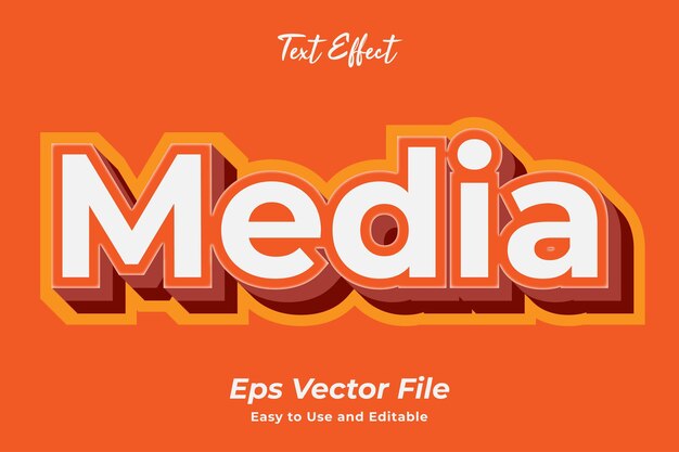 Text Effect Media Editable and easy to use Premium vector