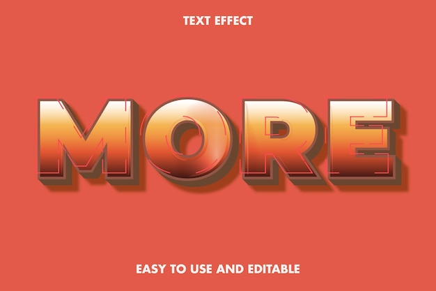 Text effect - more. Editable Font Style.