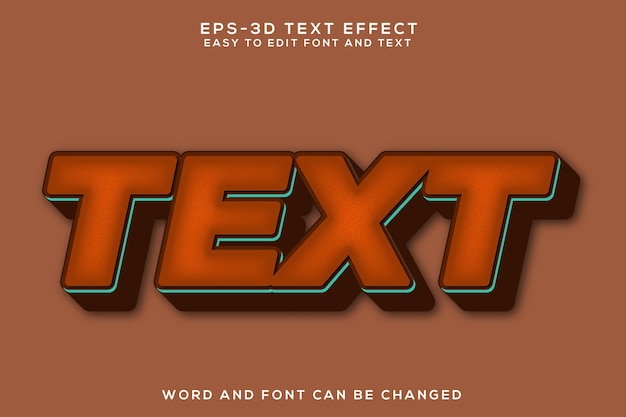 Text word 3d text effect