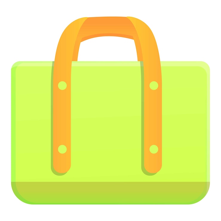 Vector textile laptop bag icon cartoon of textile laptop bag vector icon for web design isolated on white background