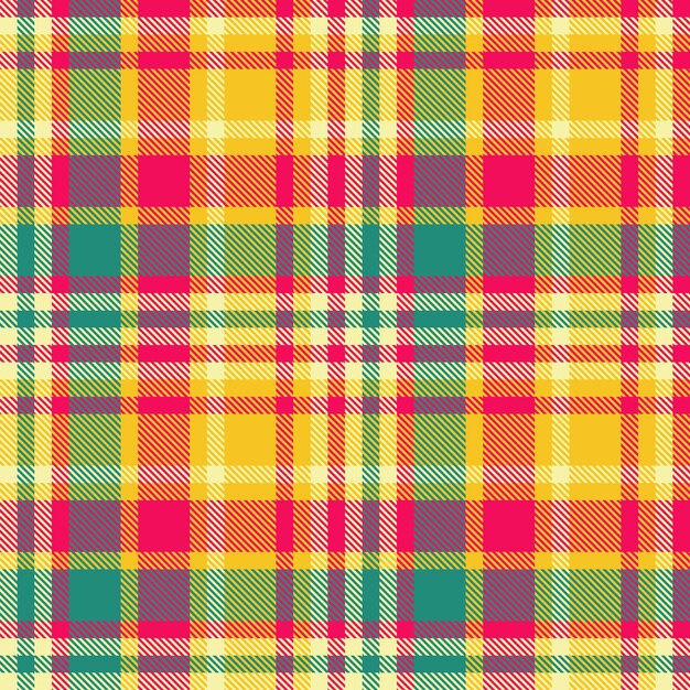 Textile tartan vector of seamless check texture with a plaid fabric pattern background