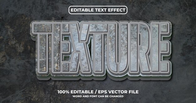 Texture editable text effect