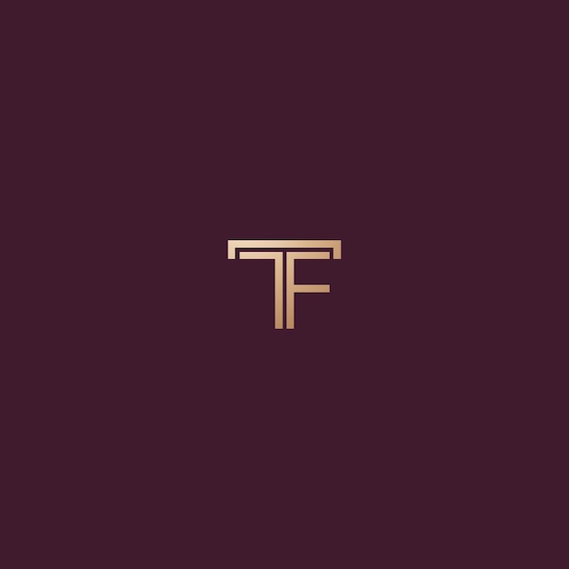 tf logo design vector image