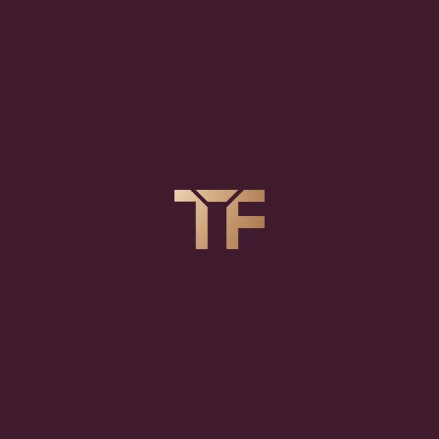 tf logo design vector image