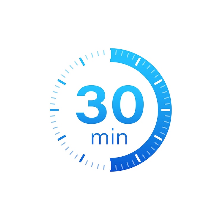 Vector the 30 minutes, stopwatch vector icon