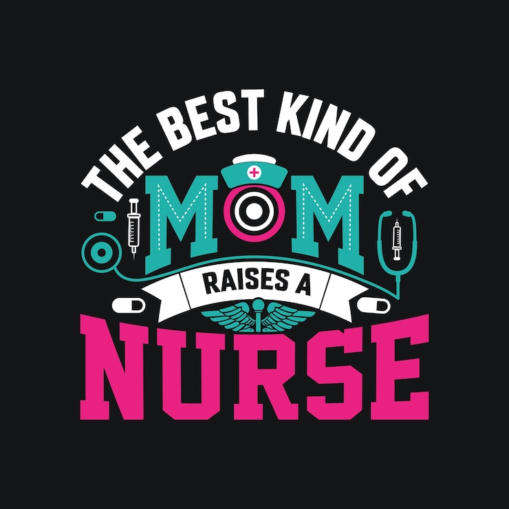 Vector the best king of mom raises a nurse typography quote