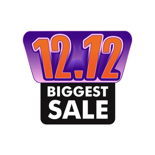 The Biggest Sale of December 12.12 Element Abstract Icon vector graphic