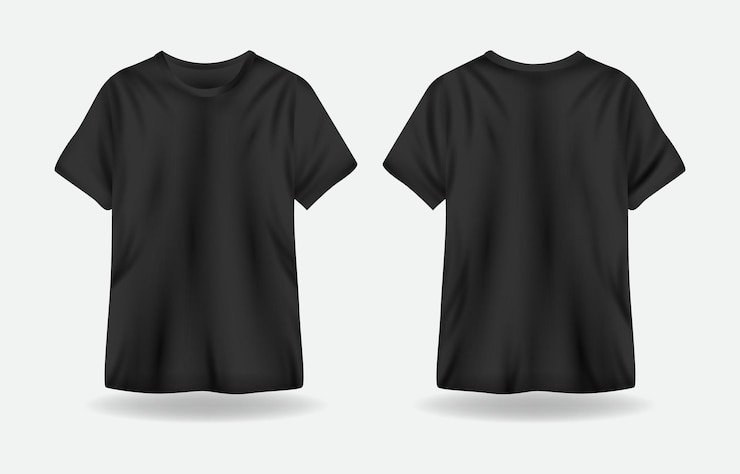Vector the black shirt has a black design on the front