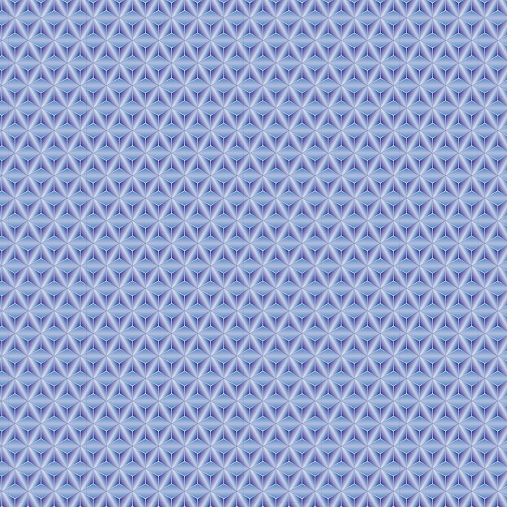 the blue background with a geometric pattern