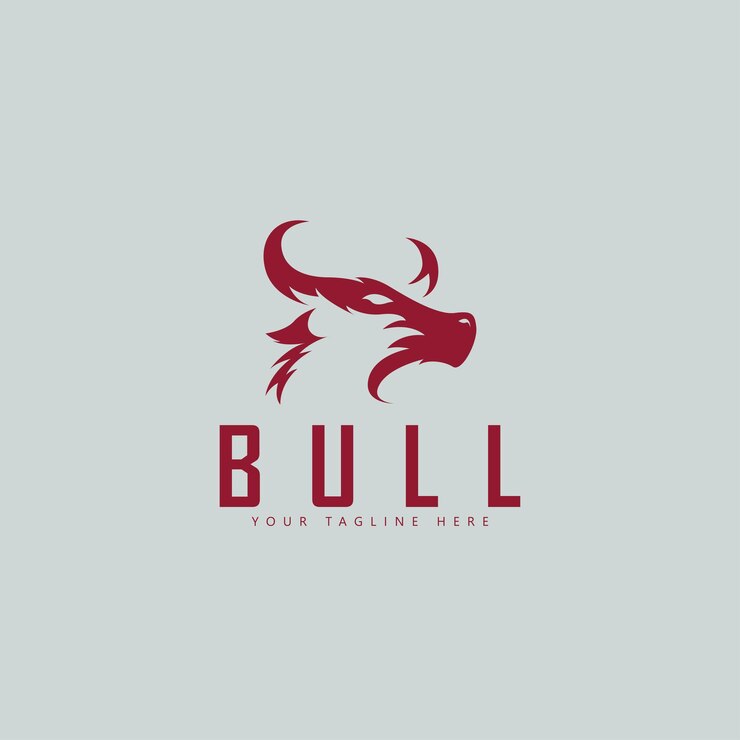 Vector the bull logo with a simple and modern design makes the design elegant and graceful