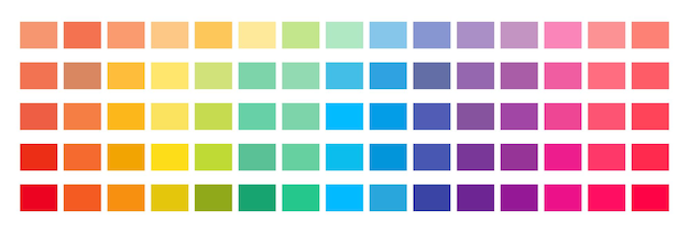 the color palette of the rainbow is a color palette