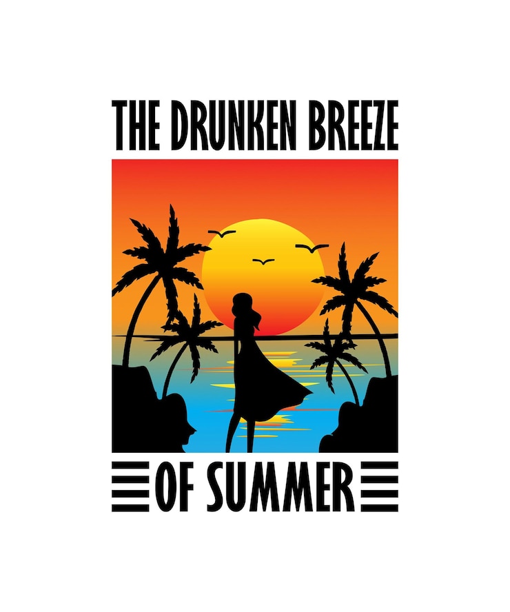 Vector the drunken breeze of summer