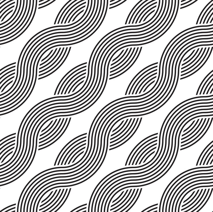 Vector the geometric lineal pattern. seamless vector background. black and white texture.