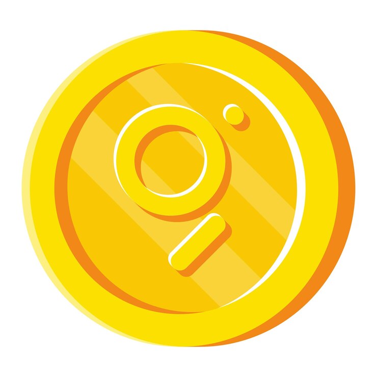Vector the graph gold coin