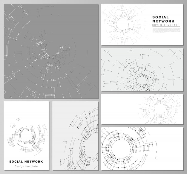 The minimalistic abstract vector layouts of modern social network mockups