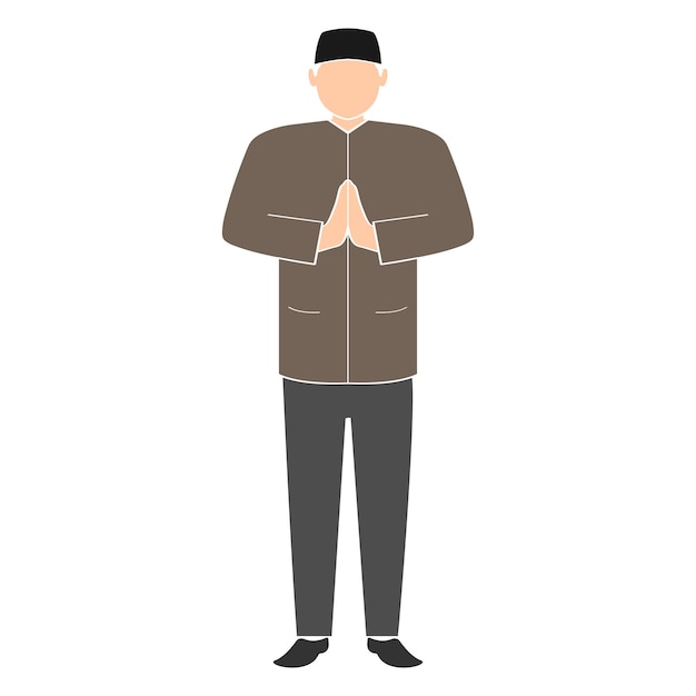 the muslim people vector design