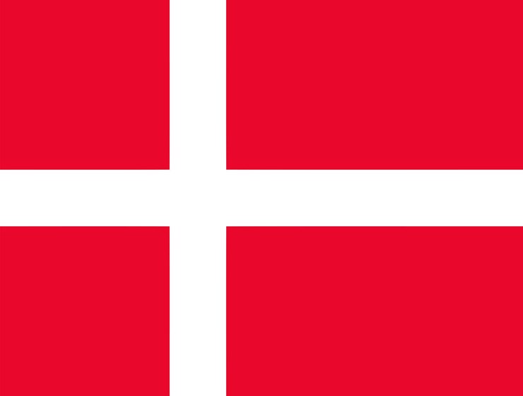 Vector the national flag of denmark
