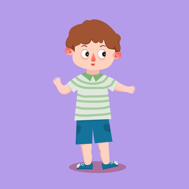 The Navy Tshirt boy Kids Vector Fairy tales characters