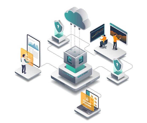 the team manages the cloud server and data security analyst