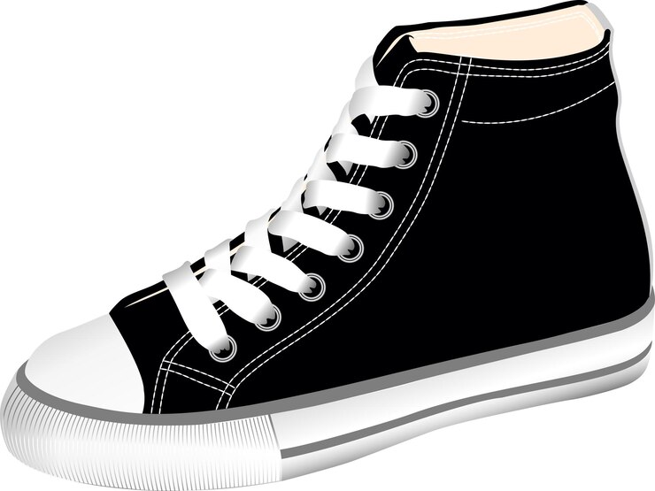 The vector image sports footwear gym shoes