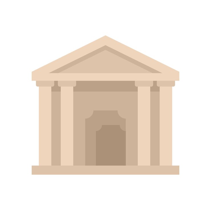 Vector theater building icon flat vector city theatre exterior theater building isolated
