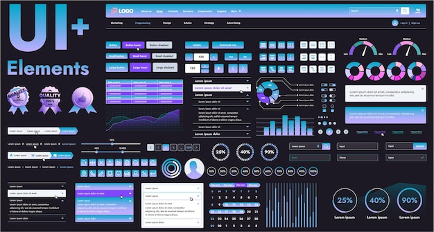 these graphic components provide a comprehensive approach to the development of interfaces