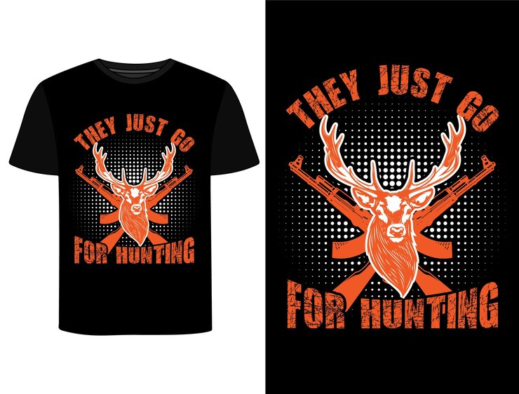 Vector they just go for hunting t shirt design