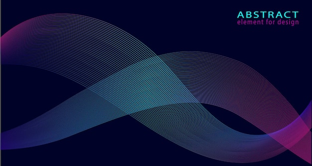 This image showcases colorful wave patterns on a black background conveying an abstract concept