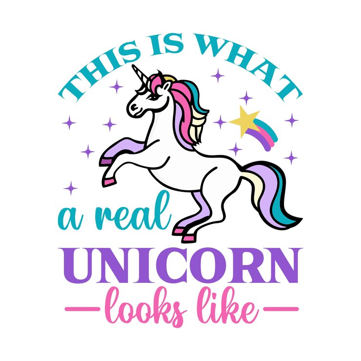 Vector this is what a real unicorn looks like
