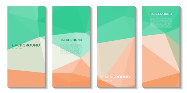 three brochures with the word background on them.