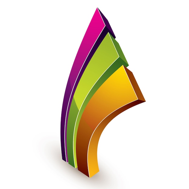 Three-dimensional colorful graphical interface icon isolated on white, teamwork idea vector design element. Abstract web special symbol.