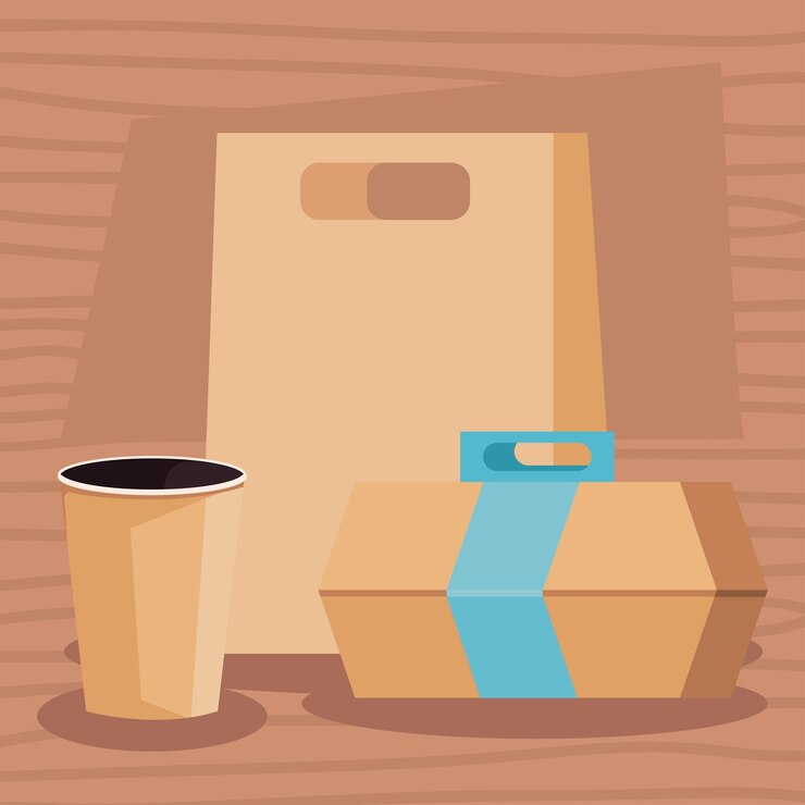 Vector three eco packaging icons