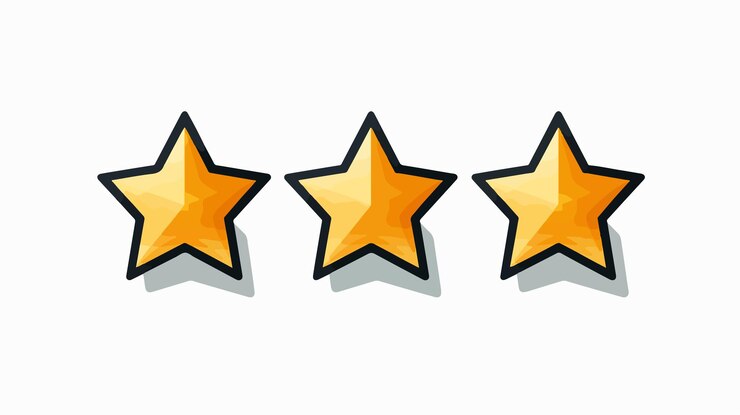 Vector three stars rubber stamp vector illustration