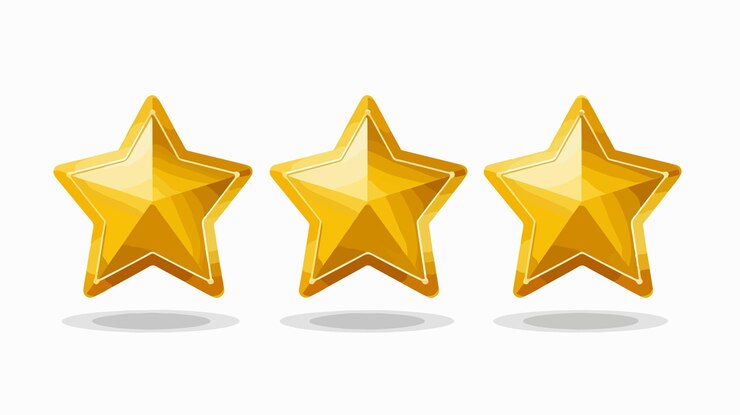 Vector three stars rubber stamp vector illustration