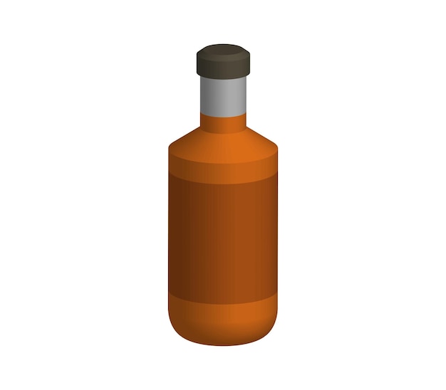 Threedimensional orange juice bottle