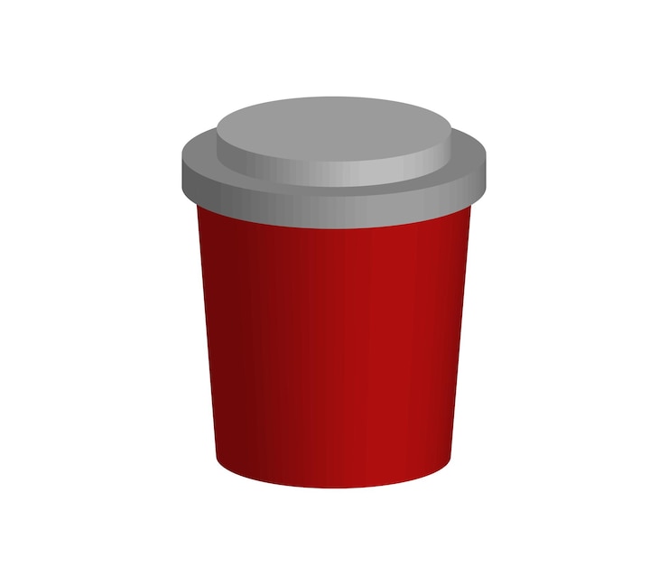 Vector threedimensional soda cup