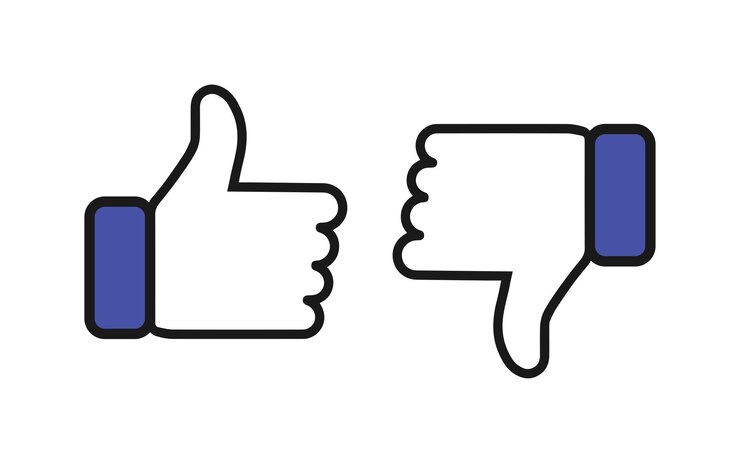 Thumbs up and down illustration True or false Do's and don't signs Like or dislike icon