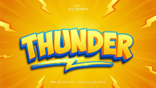 thunder editable text effect font