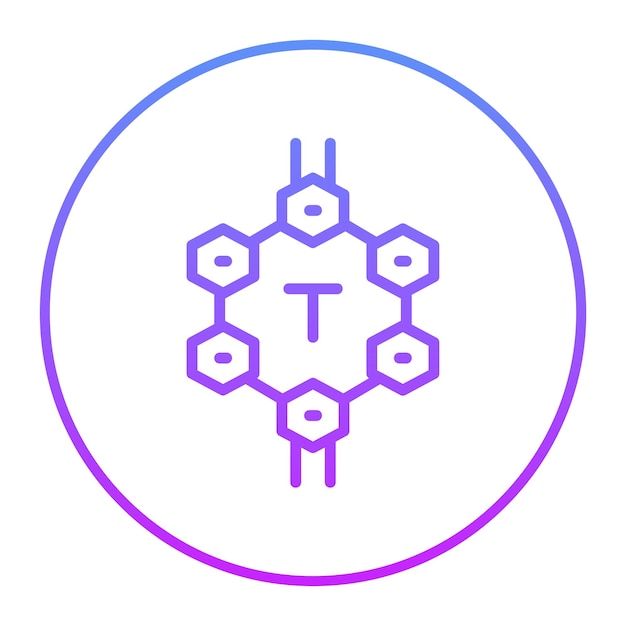 Thymine vector icon illustration of Chemistry iconset
