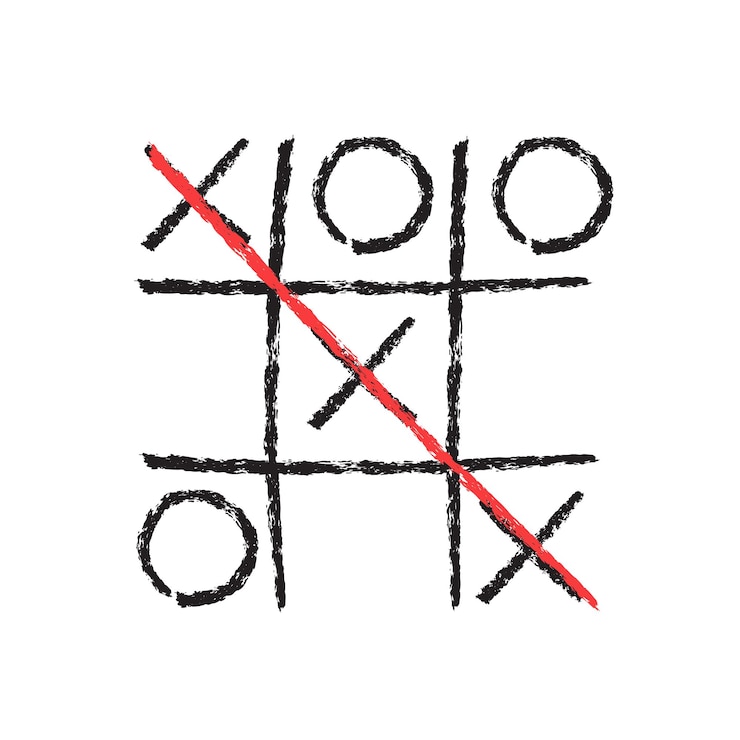 Vector tic tac toe tic tac toe win