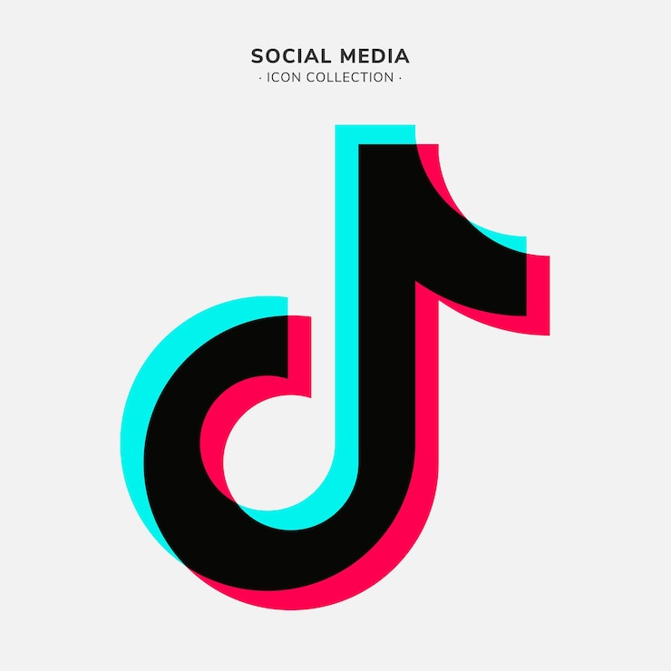 Tiktok vector social media icon