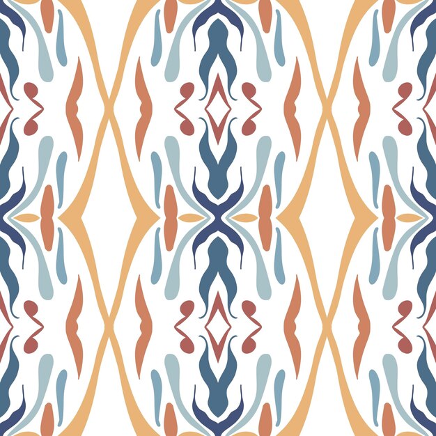 Tile seamless pattern design With colourful motifs background Vector illustation Eps10