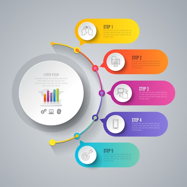 Timeline infographic elements for the presentation