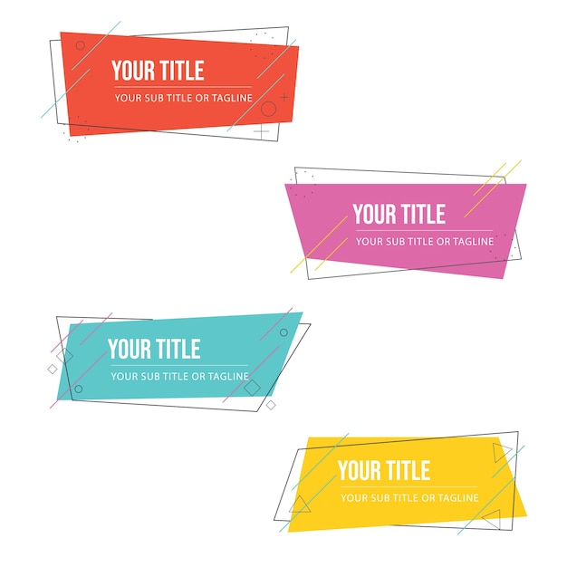 Title Banner Geometric Colorful