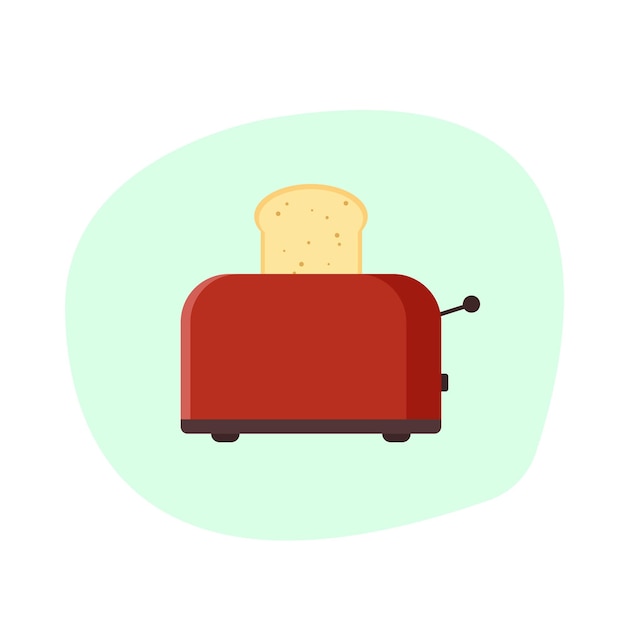Toaster with fried bread Vector illustration